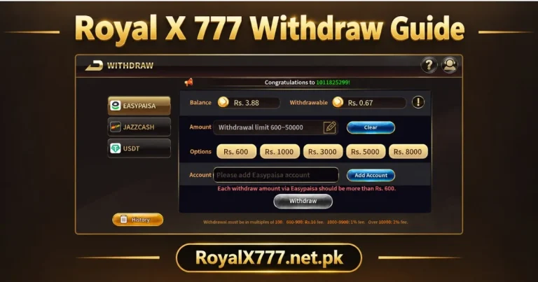 Royal X 777 Withdraw Guide